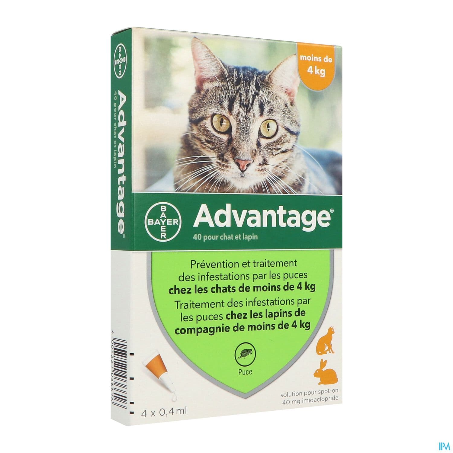 Elanco Advantage Chat Lapin 40 Spot On Solution 0ml4 X4 — Pharmacie Parc Lann