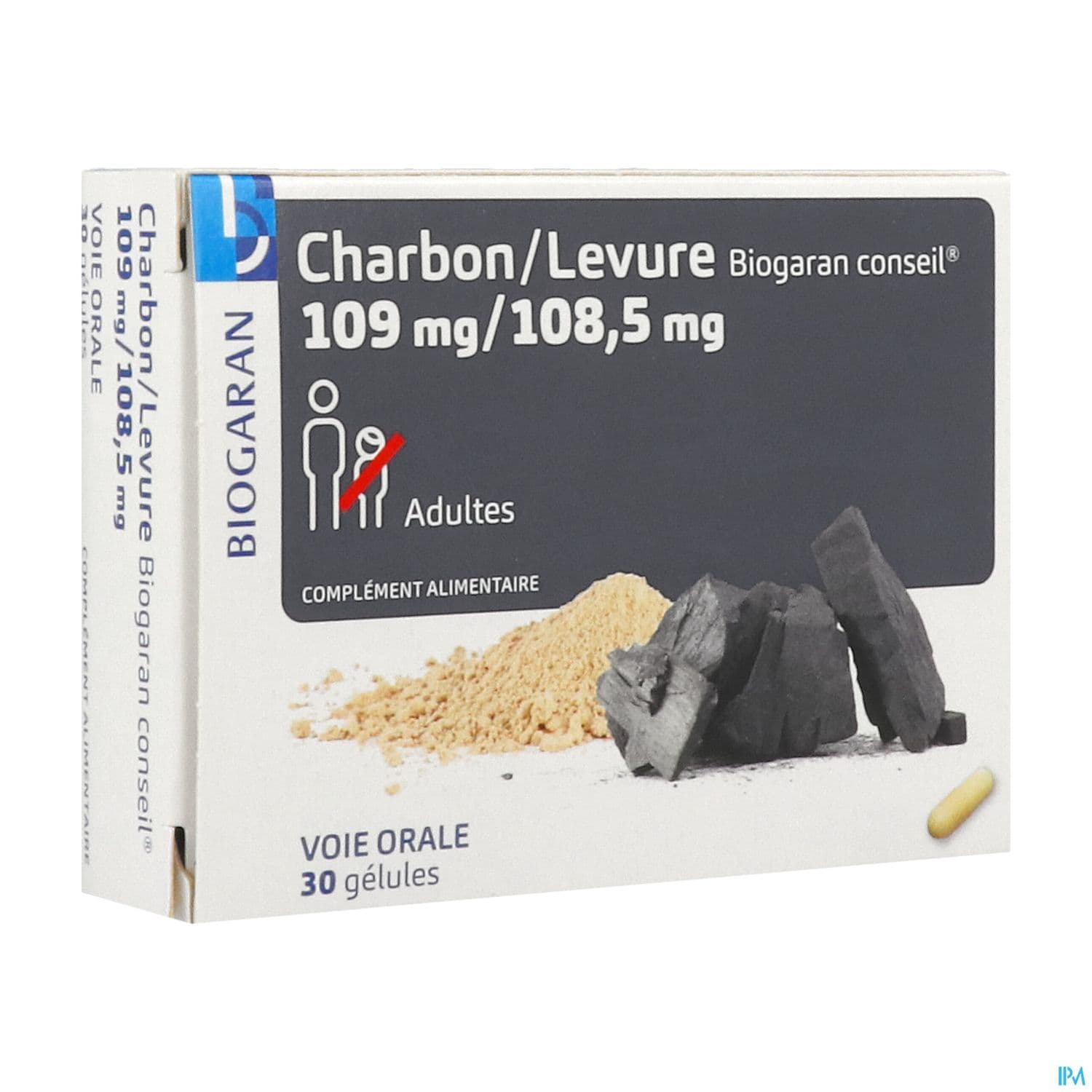 Charbon Levure Biogaran Conseil 109/108mg5 Gelule 30