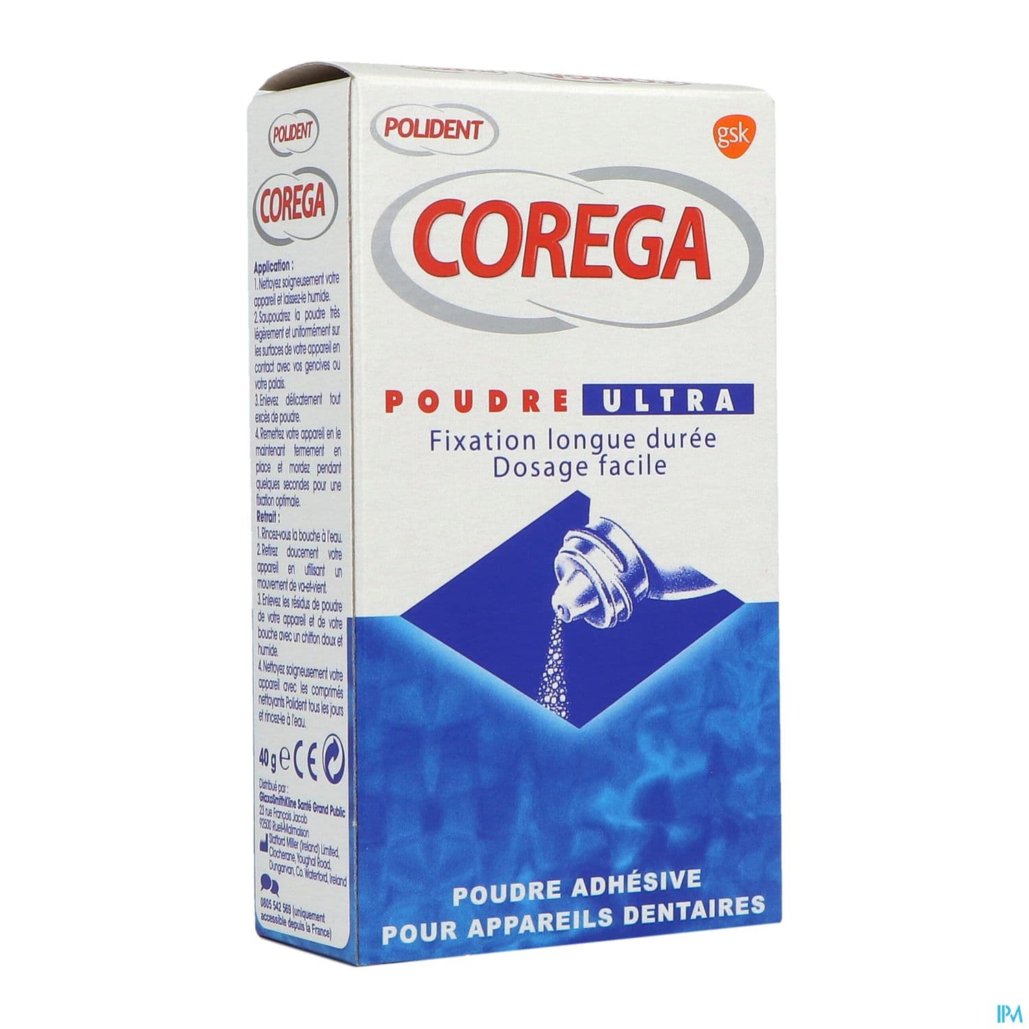 COREGA PDR ULTRA FL 40G — Grande Pharmacie de la Rode