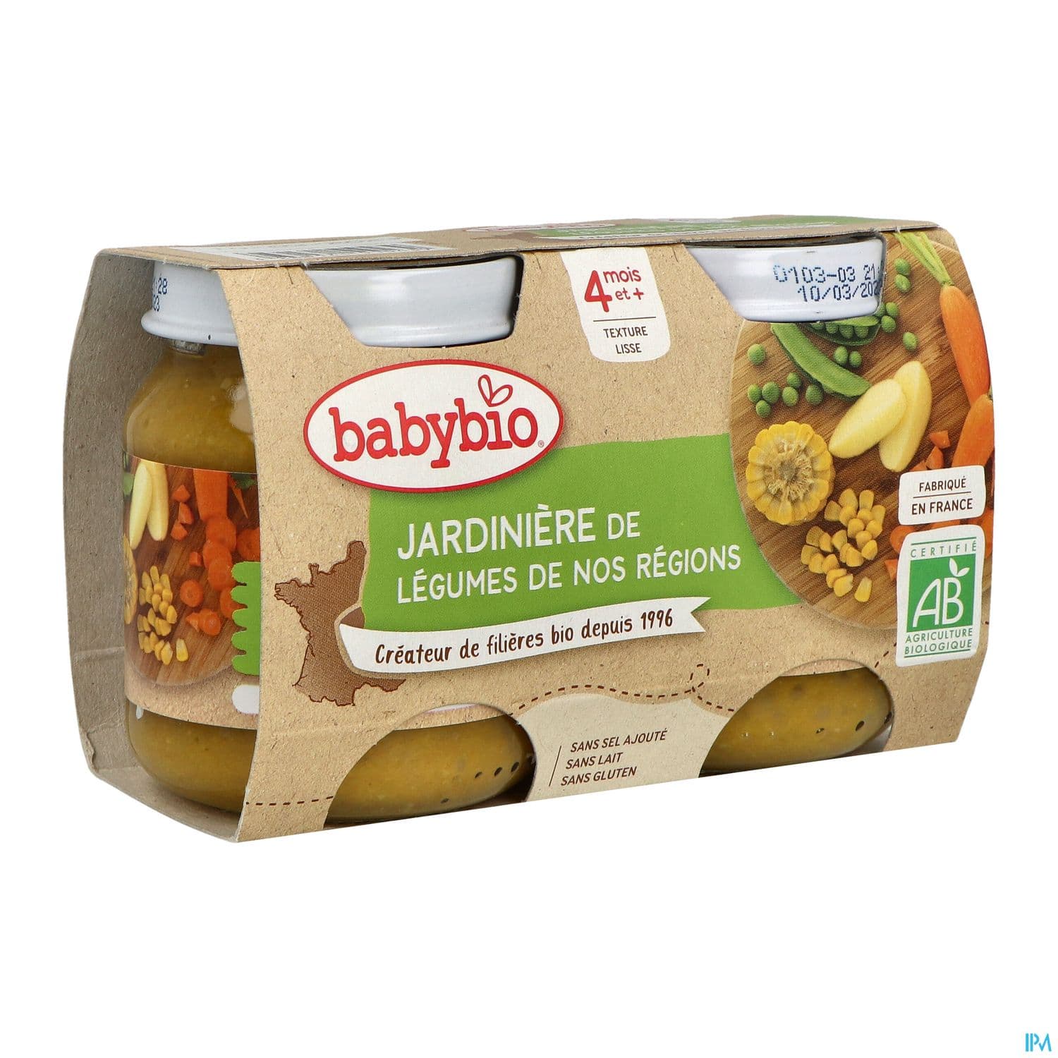 Babybio Jardiniere De Legumes De Nos Regions 4m 130g X2