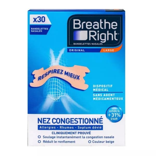 BREATHE RIGHT BAND NASAL SENSI X30