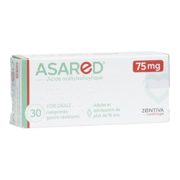ASARED 75 mg. comprime gastro resistant. boite de 90 — Pharmacie des Cascades
