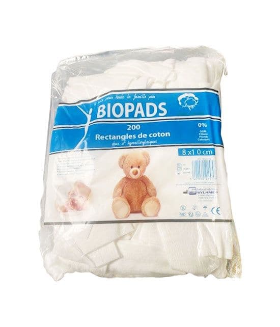 BIOPADS RECTANGLE COTON 8X10CM200 — Pharmacie Centrale de l'Est