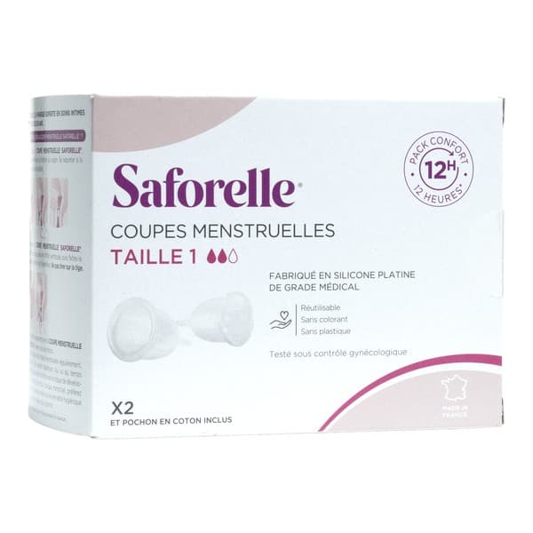 SAFORELLE COUPE MENST TRANSP T1 X2 — Pharmacie Haussmann Laborde