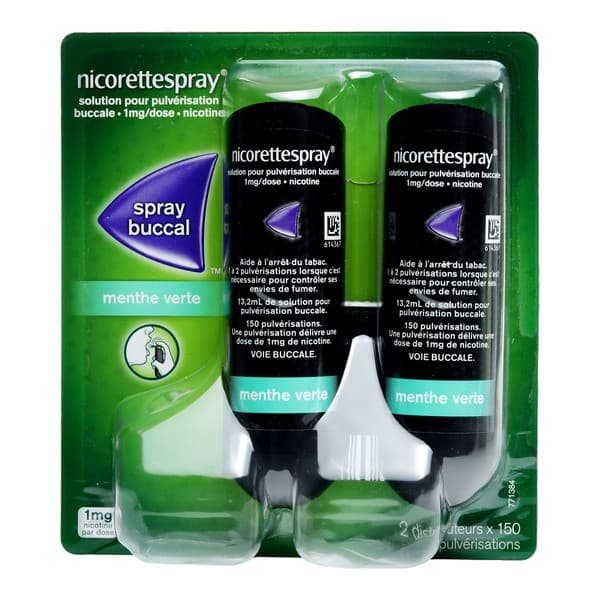 NICORETTESPRAY MV 1MG/DOSE SOL FL2 — Pharmacie du Soleil Elsie Santé