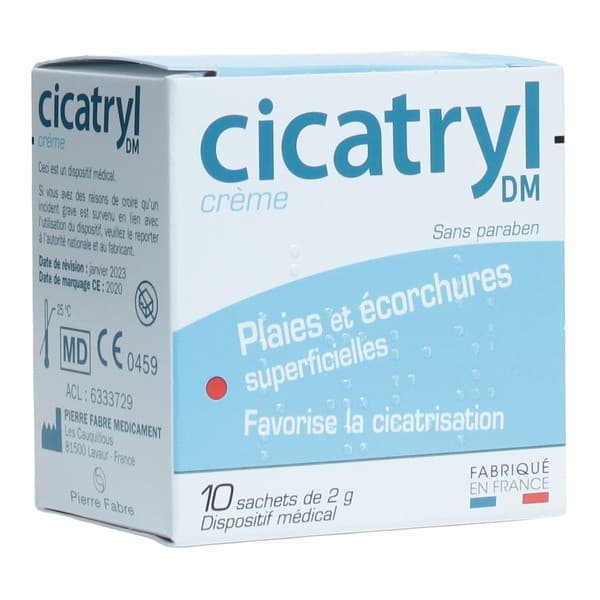 CICATRYL DM CR P AP CUT 10SACH/2G — Pharmacie Rollin Centre