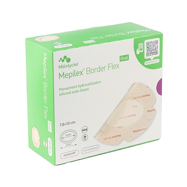 MEPILEX BORD FLEX OVA13,5X16,5CM16 — Pharmacie Dehaene