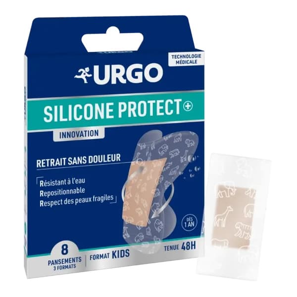 URGO PANS SILICONE PROTECT+ KIDS 8 — Pharmacie Centrale Gallieni