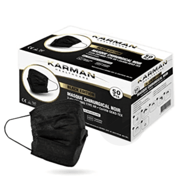 KARMAN MASQ CHIR 3PLIS IIR NOIR 50 — Pharmacie Lyon Grand Trou