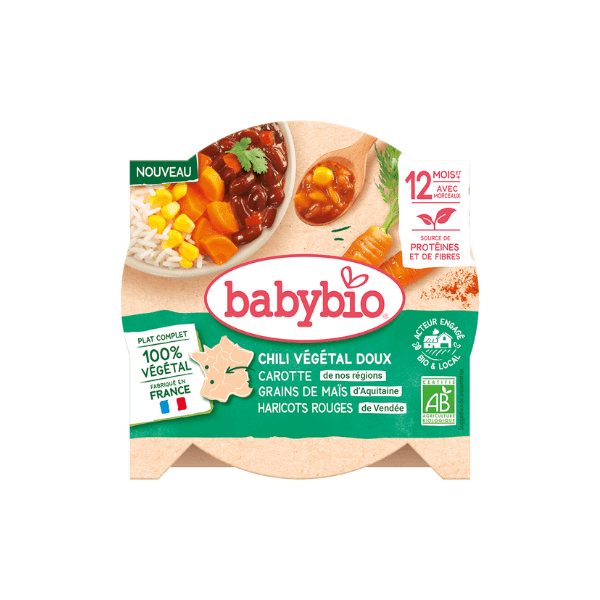 BABYBIO ASSIETTE CHILI VEGETAL230G