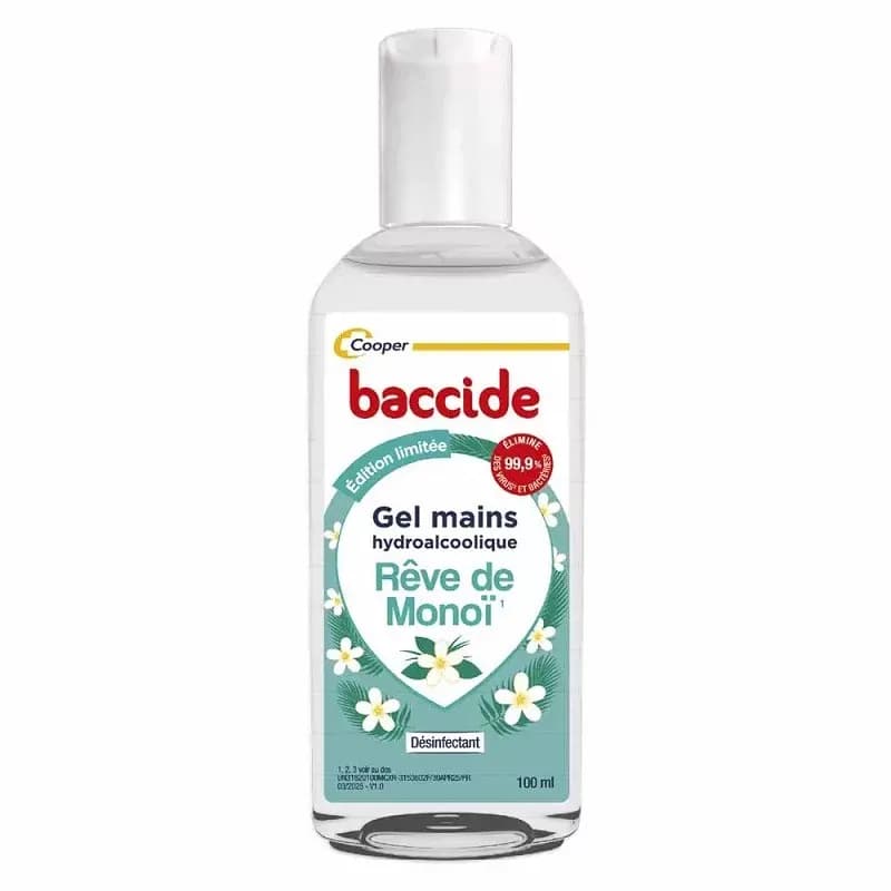 BACCIDE GEL MAIN S/RINC MONOI100ML — Pharmacie Jasmin