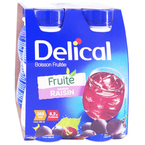 DELICAL BOIS FRUITE RAISIN 200X4 — Pharmacie Les Marais - Saint-Gratien