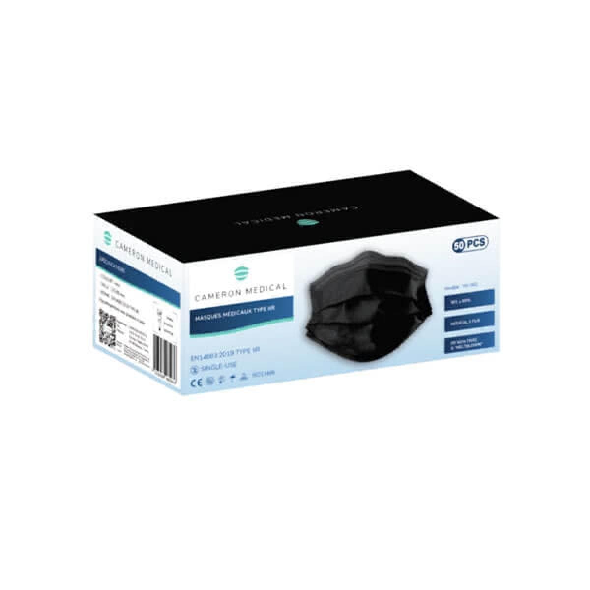 CAMERON MASQ CHIR TYPE IIR NOIR 50 — Pharmacie Lyon Grand Trou