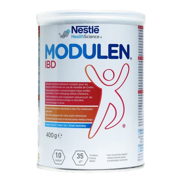 MODULEN IBD. poudre pour solution buvable et enterale. boite metal de 1 boite avec mesurette de 400 — Pharmacie Apothical Carré Sénart
