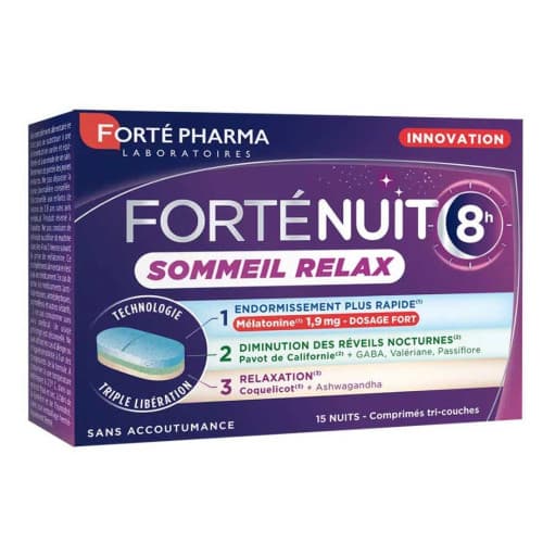 FORTENUIT 8H SOMMEIL RELAX CPR 15 — Pharmacie Du Village Santé
