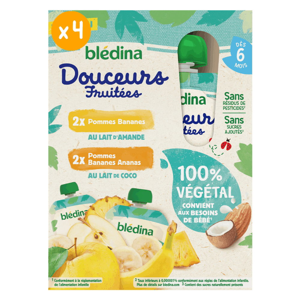 BLEDINA GOURDE 100% VEG MULTI X4 — Pharmacie Allauch Village