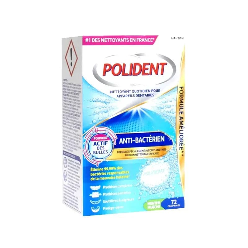 HALEON POLIDENT NETTOYANT A/BACTERIEN X72 — Pharmacie Saint Agricol
