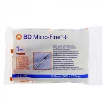 BD MICRO-FINE SER INSULINE 1ML 10