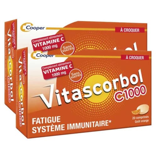 VITASCORBOL C 1000 CPR A CROQ20 X2 — Neopharm Pharmacie de la Plaine