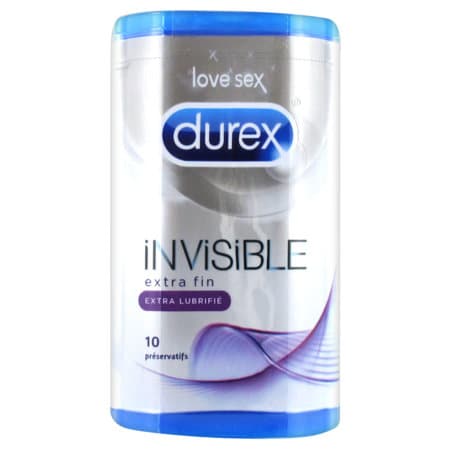 Durex Invisible Preservatif Extra Fin Lubrifie 10 — Pharmacie du Métro - Antony