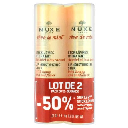NUXE REVE MIEL STICK LEVRE 4G X2