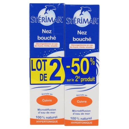 STERIMAR CU NEZ BOUCHE 100ML X2 — Pharmacie Cannes Riviera