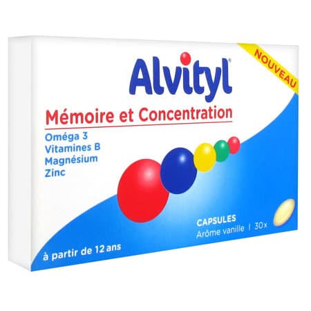ALVITYL MEMOIRE ET CONCENTRATION CAPS BTE DE 30 — Pharmacie Seguin