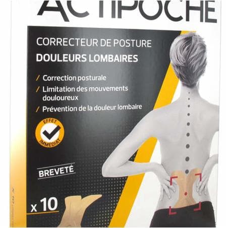 ACTIPOCHE PATCH CORRECT POSTUR B/10 — Pharmacie Pharmagreen Boucicaut