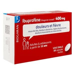 IBUPROFENE 400MG BGR CONS CAPS 10 — Pharmacie Pharmavance Beaubourg