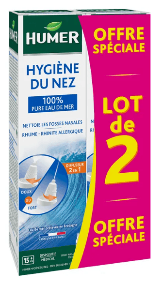 HUMER HYGIENE NEZ ADULTE 150MLX2 — Pharmacie Sainte-honorine / la cité