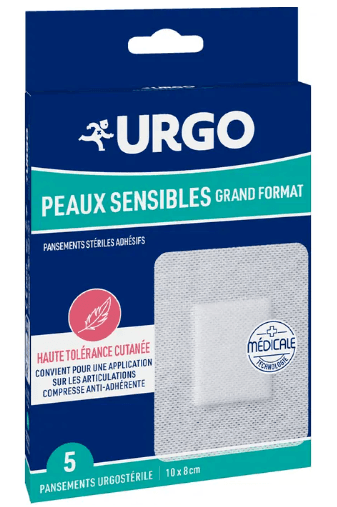 Urgo Pansement Peaux Sensibles Grand Format X5