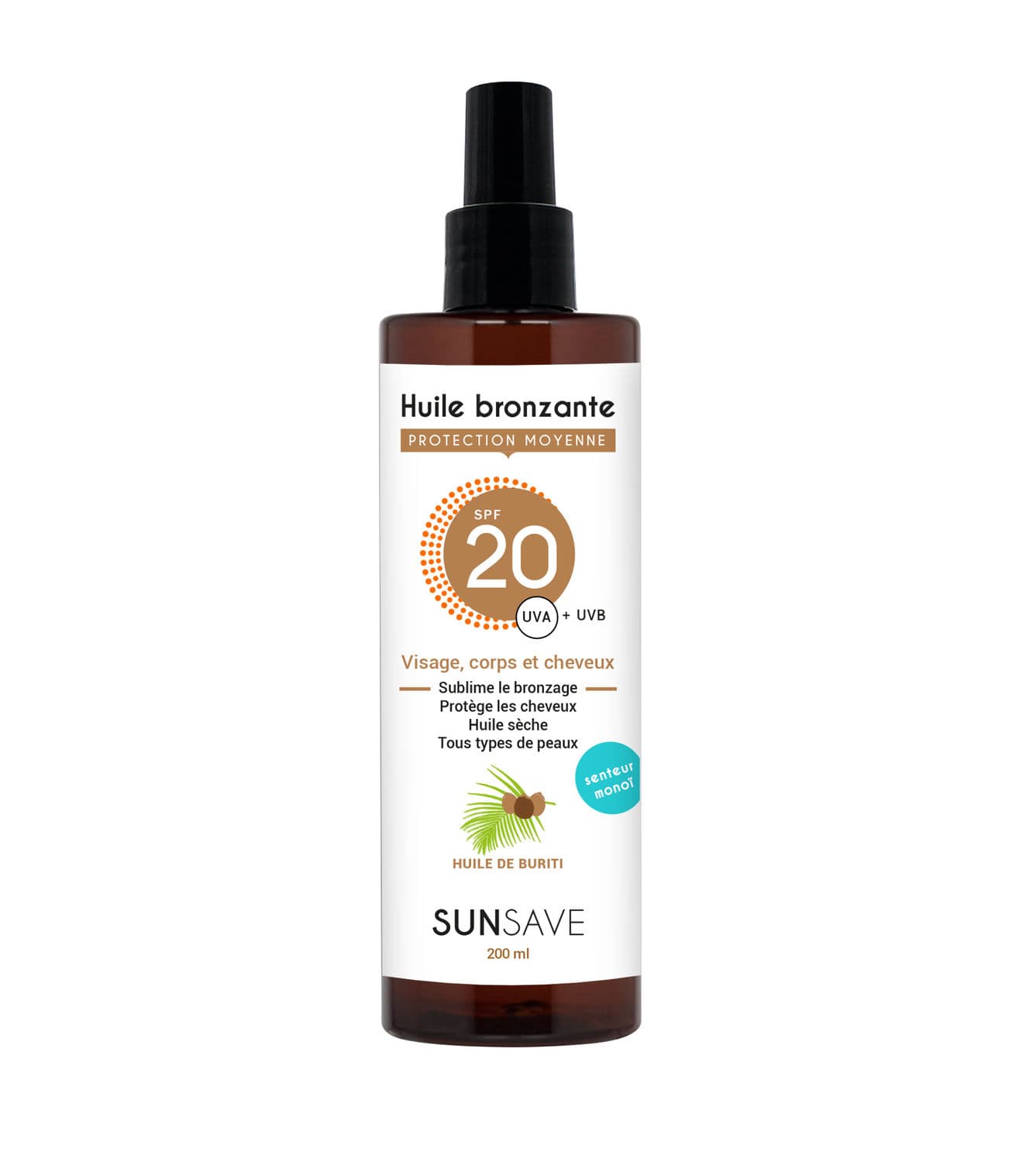 Sunsave Huile Solaire Spf20 200ml