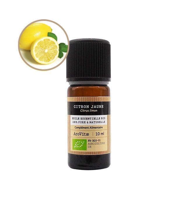 Aro Vitae Huile Essentielle Citron Jaune Bio 10ml — Pharmacie Pharmavance Puteaux