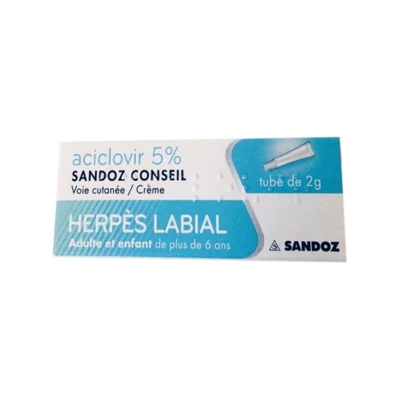 ACICLOVIR 5% SANDOZ CONS CR TUB 2G — Pharmacie de Saint-Ouen - Saint-Ouen-de-Thouberville