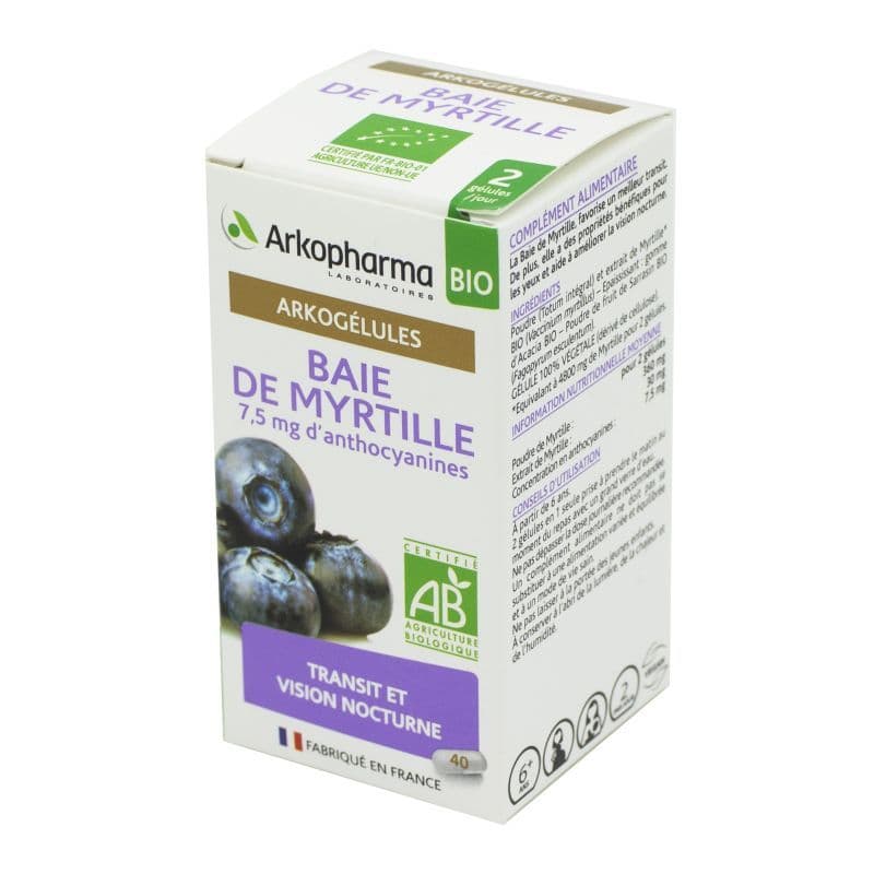 ARKOG MYRTILLE BAIE BIO GELUL 40 — Grande Pharmacie des Halles Pharma