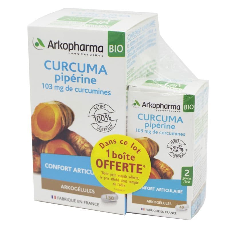 ARKOG CURCUMA+PIPERINE GELU 130+40 — Pharmacie Capucins Pharma
