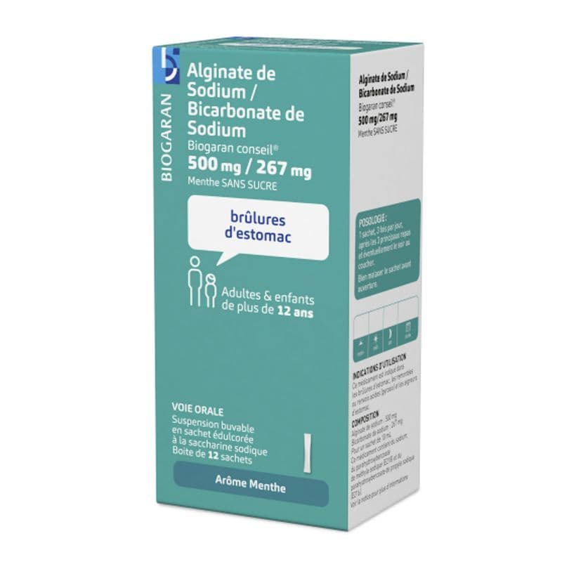 ALGINATE/BICARB SOD BGR CONS 12 — Pharmacie Pharmagreen Boucicaut
