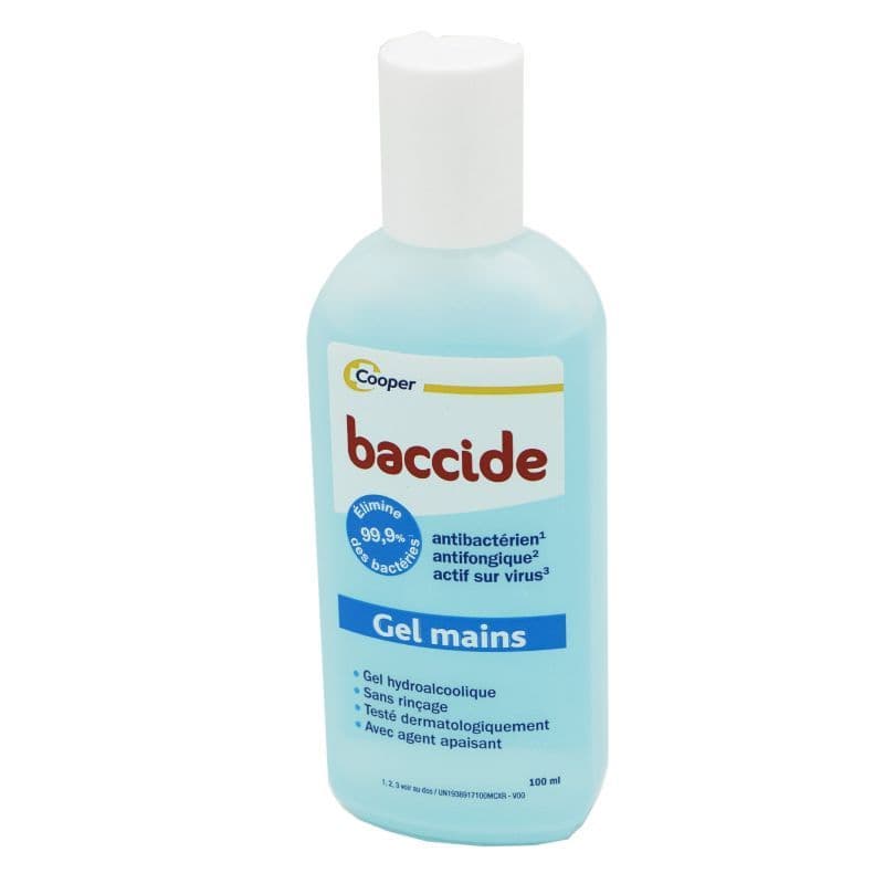 BACCIDE GEL MAIN S/RINC BLEU 100ML — Pharmacie Monge