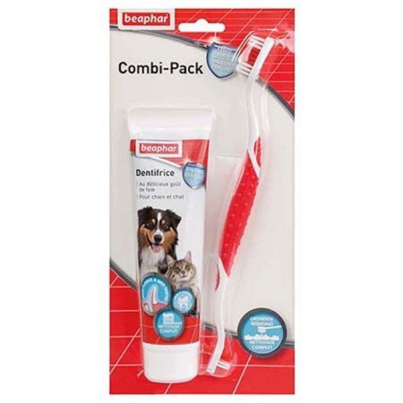 Beaphar Combi Pack Dentifrice + Brosse A Dents Chien Chat — Pharmacie De Mailloles