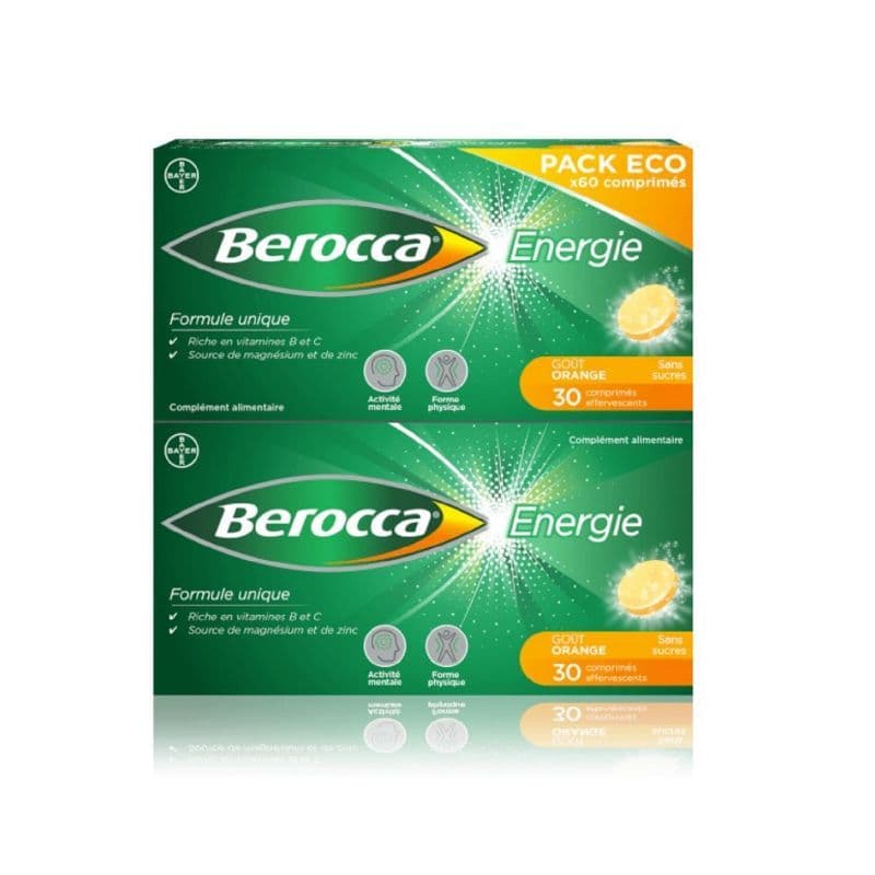 BEROCCA ENERGIE ORANGE CPR EFF 60 — Pharmacie Pharmavance Gambetta