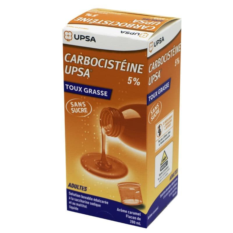 CARBOCISTEINE 5% UPSA SOL S/S200ML — Grande Pharmacie Libourne