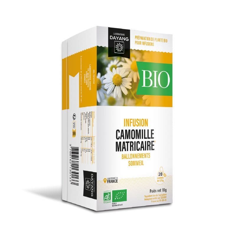 Dayang infusion bio camomille sachet, 20 x 1,5 g — Pharmacie Lafayette de Douai