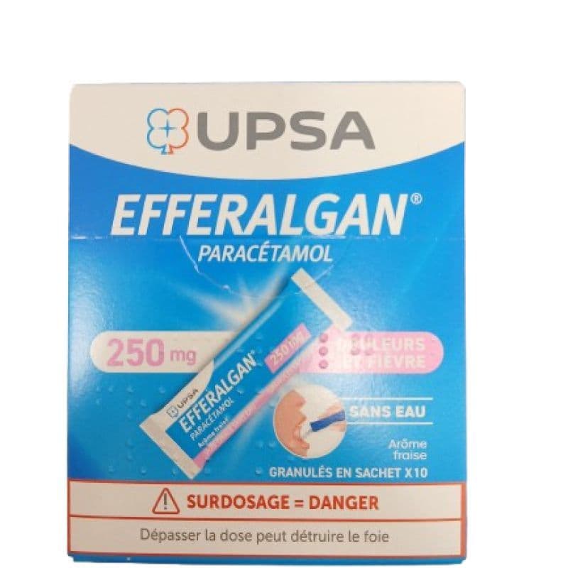 EFFERALGAN FRAISE 250MG SACHET 10 — Pharmacie des Chalâtres