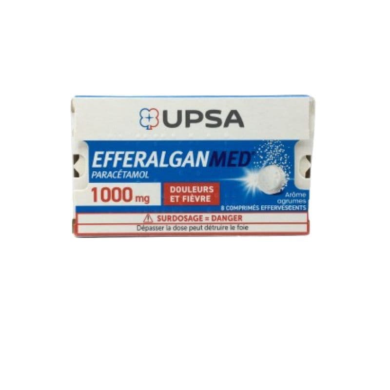 EFFERALGANMED 1 000MG CPR EFF 8 — Aprium Pharmacie des Colonnes - M'Sika