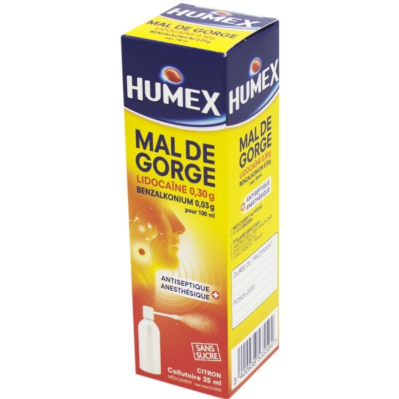 HUMEX MAL DE GORGE COLLUTOIRE 35ML — Pharmacie De L'Avenir Drancy