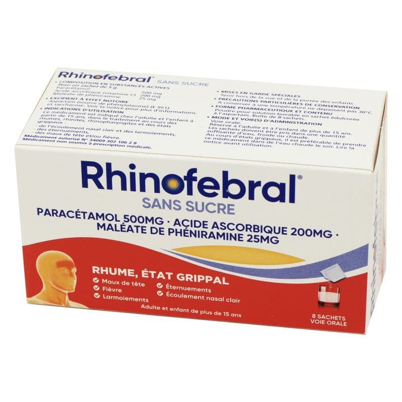 RHINOFEBRAL S/S SACHET 8 — Pharmacie Ropars - Brest