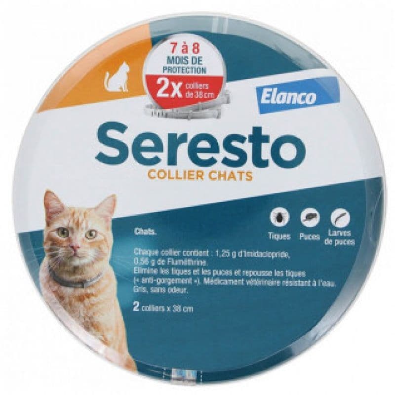 COLLIER SERESTO A/PARASIT CHAT X2 — Pharmacie Val de l'Aurence Limoge