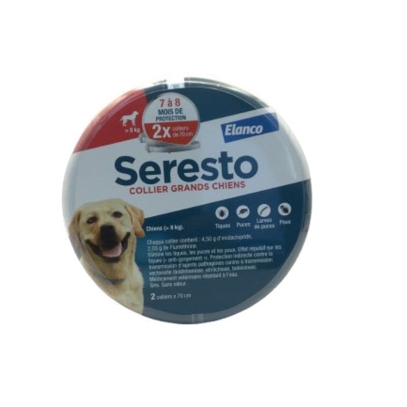 COLLIER SERESTO A/PARA GD CHIEN X2 — Grande Pharmacie du Centre - Ambarès