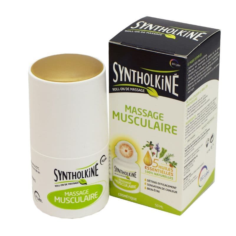 Syntholkine Massage Musculaire aux 5 Huiles Essentielles, Roll-On de 50 ml — Pharmacie de Paris - Porte de Champerret