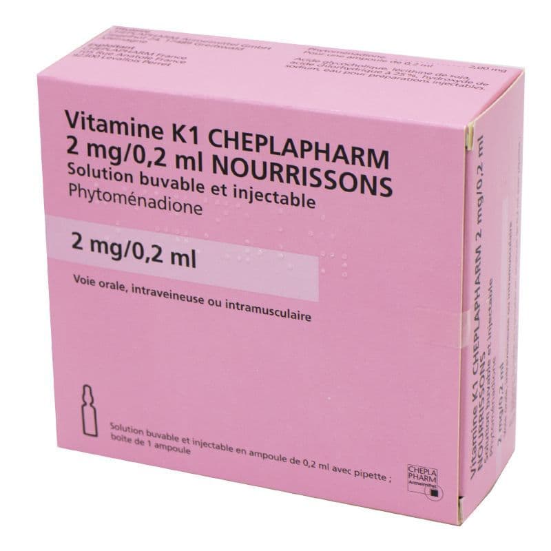 VIT K1 2MG/0,2ML CHEPLA NOUR AMP 1 — Pharmacie de Bourran by Nexum